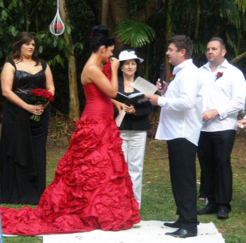 Ami & Tony celebrated their Marriage with a Seven Chakra Handfasting at Songbirds Rainforest Retreat with Marry Me Marilyn 